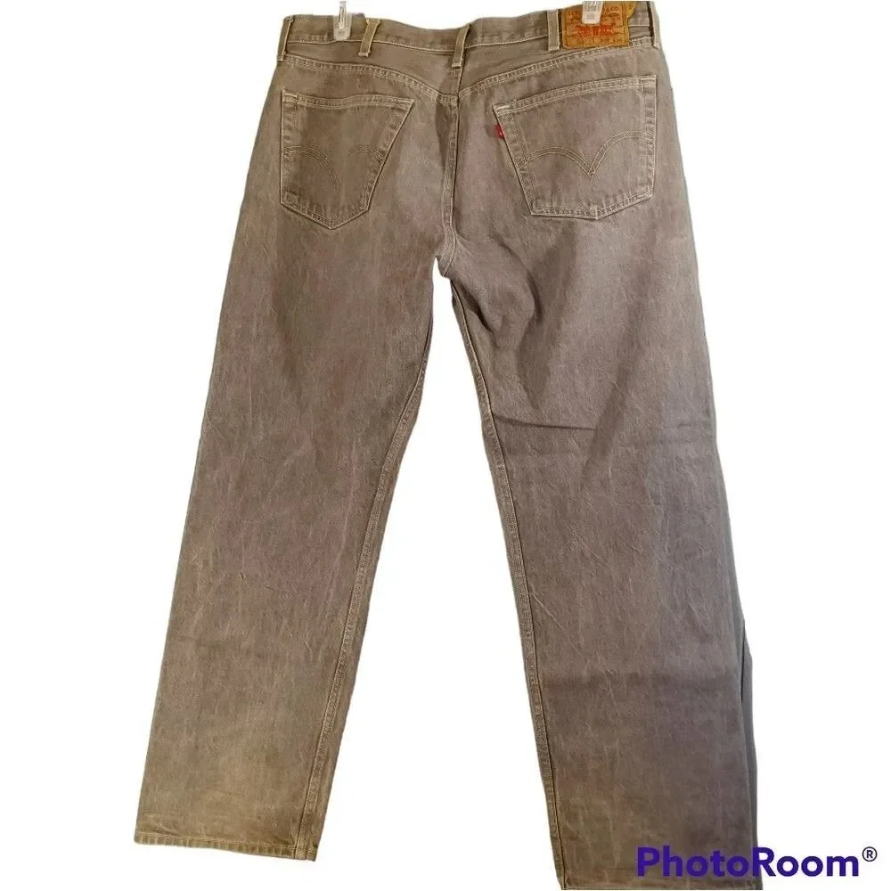 Vintage Levi's Original 501 Cotton Men's Gray Straight Leg Button Fly 40…